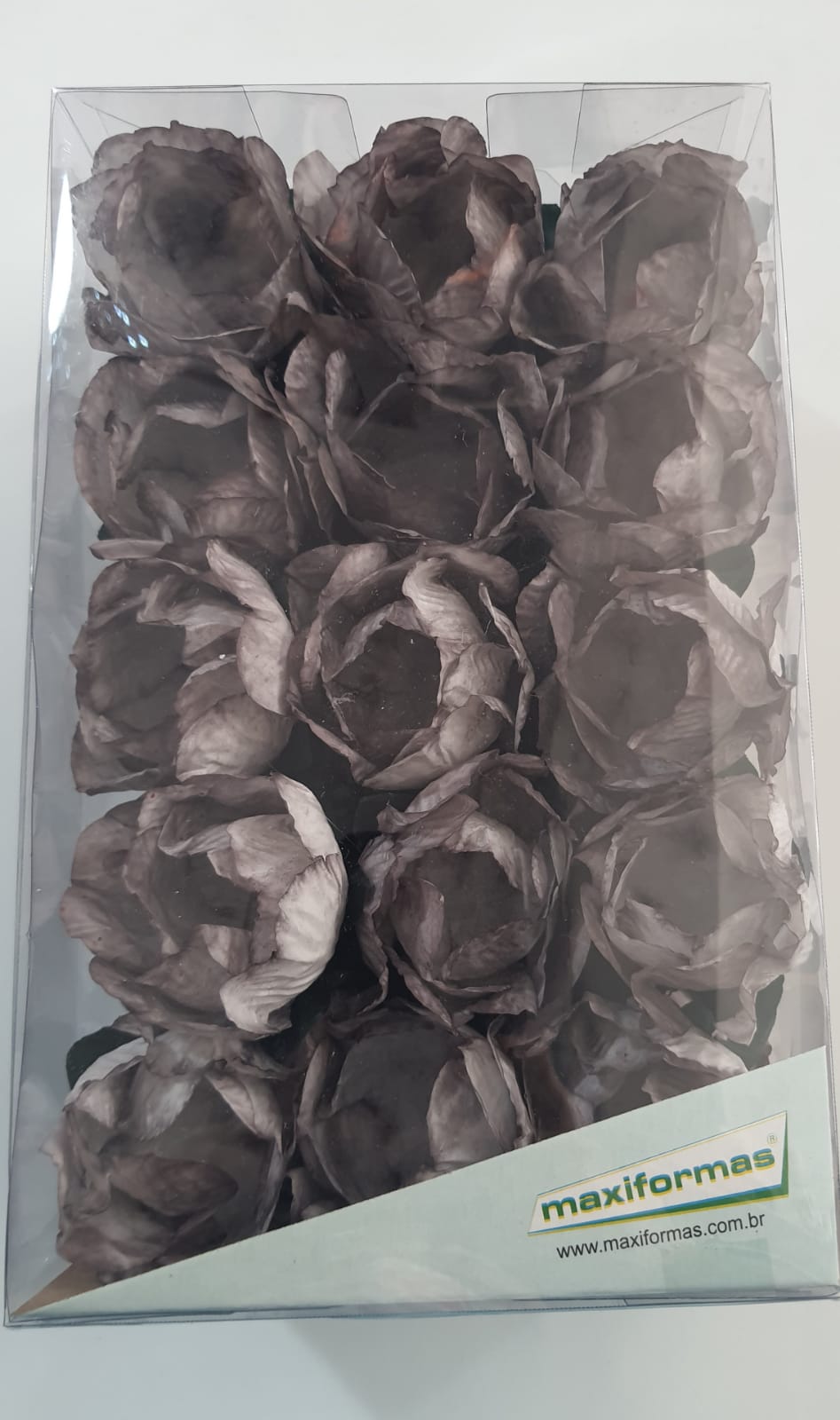 Forminha Decorativa La Fleur Pintura Artes Cinza 30 Unidades